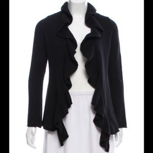 MAGASCHONI CASHMERE RUFFLE EDGE CARDIGAN